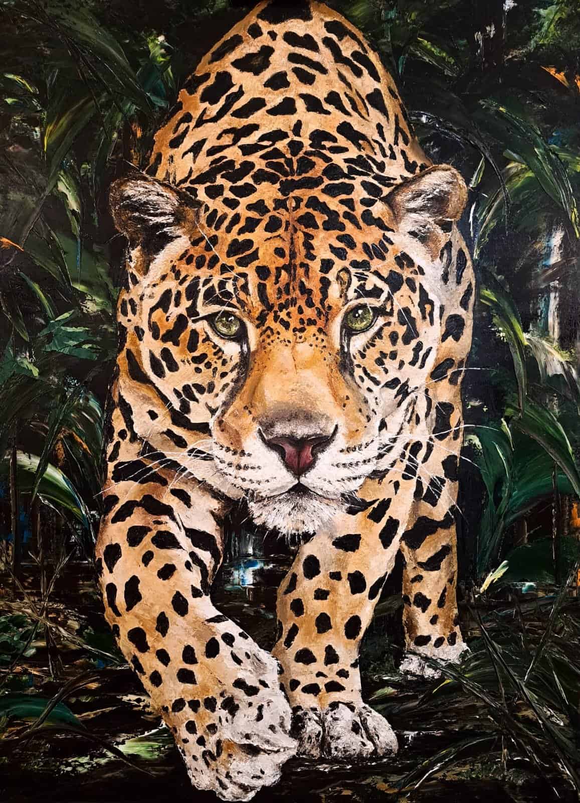אינגריד פלדמן- Leopard in the jungle - we Art